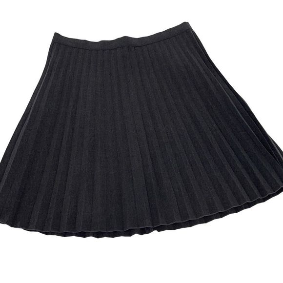 J. Crew Womens Pleated Skirt Knee Length Lined Casual Flare Gray Size 0 - Picture 2 of 8